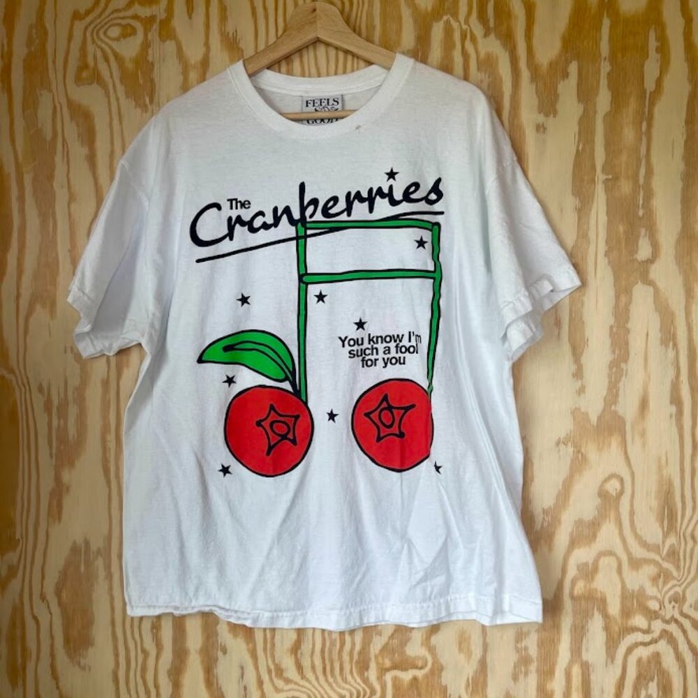 The Cranberries Graphic Band Tee – “Let It Linger” Lyrics, White T-Shirt